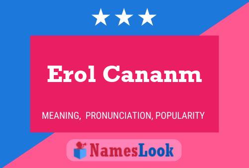 Erol Cananm Namensposter