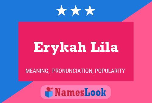 Erykah Lila Namensposter