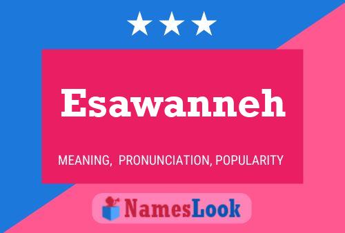 Esawanneh Namensposter