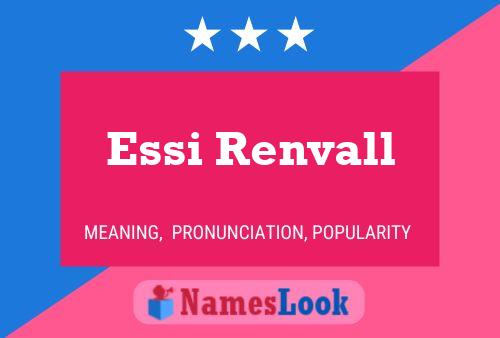 Essi Renvall Namensposter