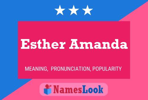 Esther Amanda Namensposter