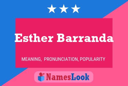 Esther Barranda Namensposter