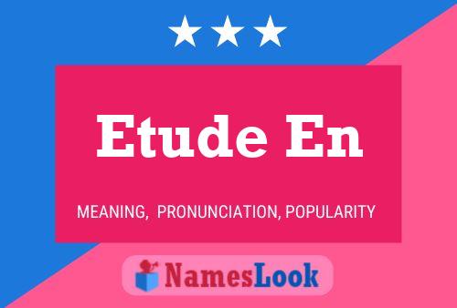 Etude En Namensposter