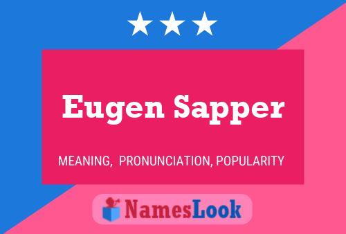 Eugen Sapper Namensposter