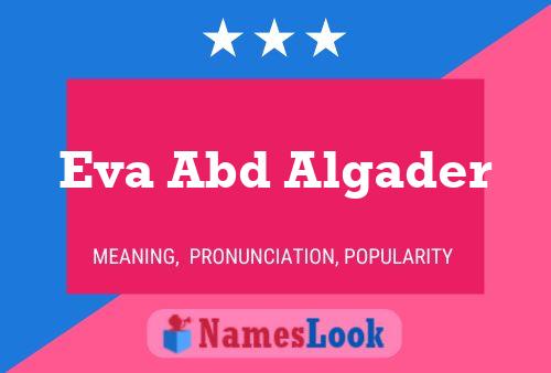 Eva Abd Algader Namensposter