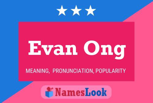 Evan Ong Namensposter