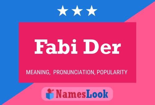 Fabi Der Namensposter