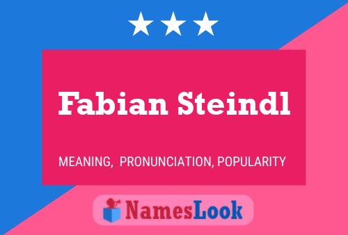 Fabian Steindl Namensposter