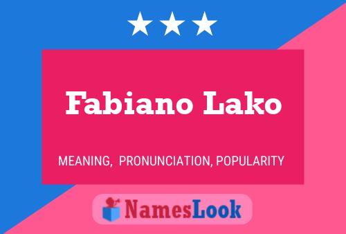 Fabiano Lako Namensposter