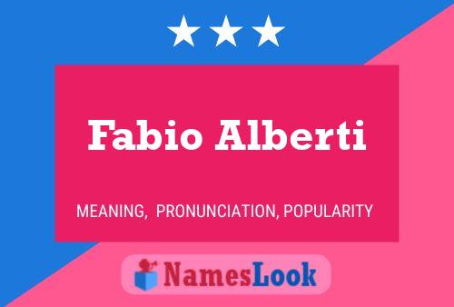 Fabio Alberti Namensposter