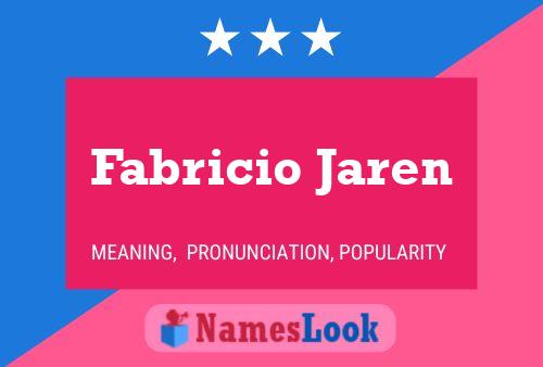 Fabricio Jaren Namensposter