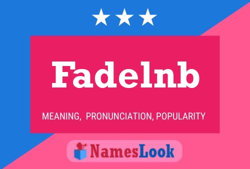 Fadelnb Namensposter