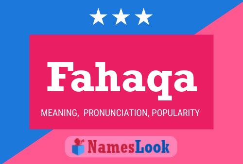 Fahaqa Namensposter