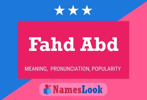 Fahd Abd Namensposter