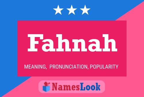 Fahnah Namensposter