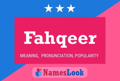 Fahqeer Namensposter