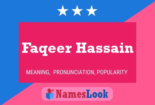 Faqeer Hassain Namensposter