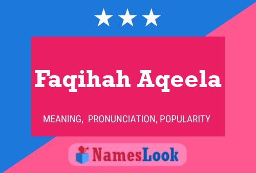 Faqihah Aqeela Namensposter