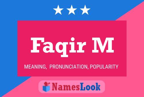 Faqir M Namensposter