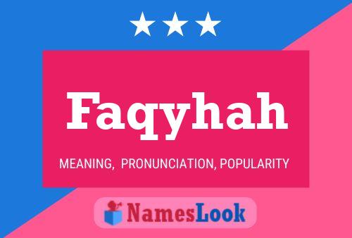 Faqyhah Namensposter