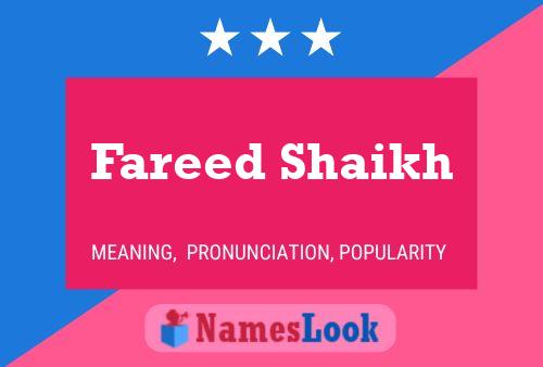 Fareed Shaikh Namensposter