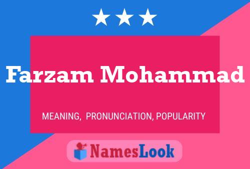 Farzam Mohammad Namensposter