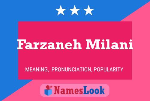 Farzaneh Milani Namensposter