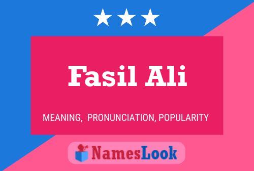 Fasil Ali Namensposter