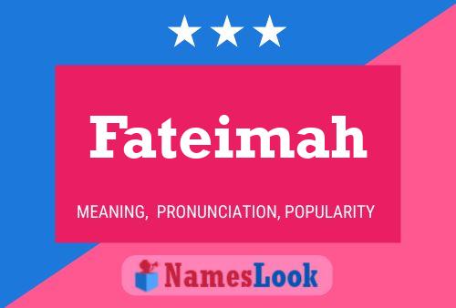 Fateimah Namensposter