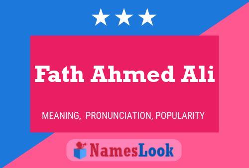 Fath Ahmed Ali Namensposter