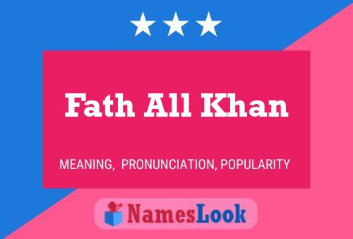 Fath All Khan Namensposter