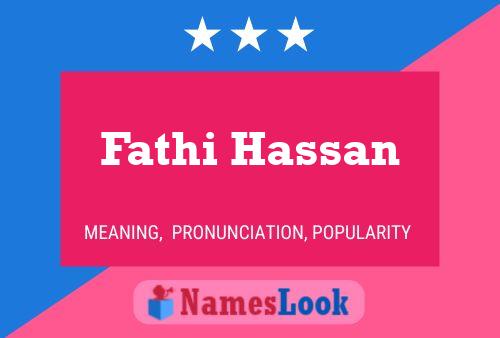 Fathi Hassan Namensposter