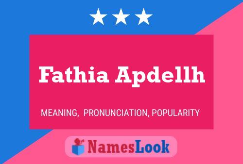 Fathia Apdellh Namensposter