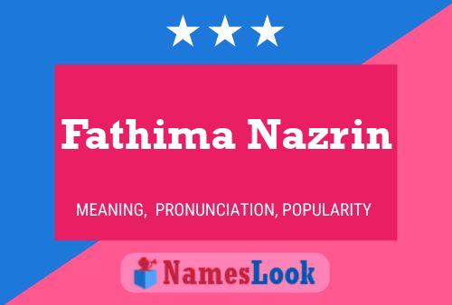 Fathima Nazrin Namensposter