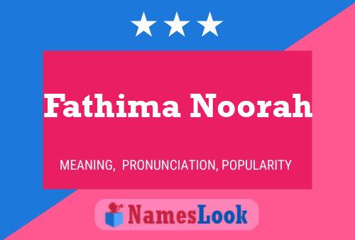 Fathima Noorah Namensposter