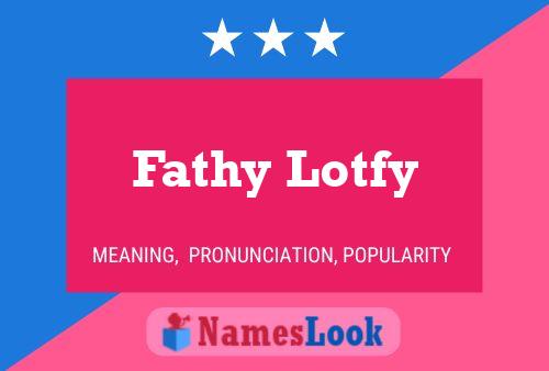 Fathy Lotfy Namensposter