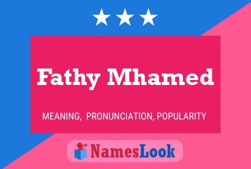 Fathy Mhamed Namensposter