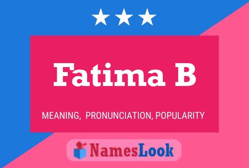 Fatima B Namensposter