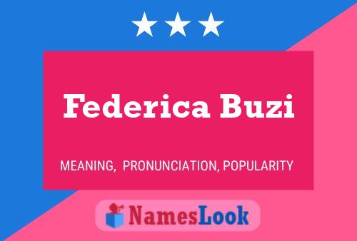 Federica Buzi Namensposter