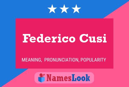 Federico Cusi Namensposter