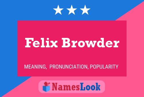 Felix Browder Namensposter