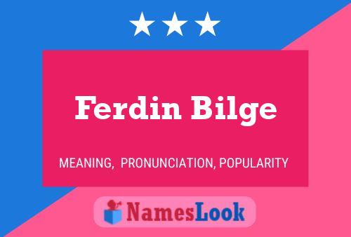 Ferdin Bilge Namensposter