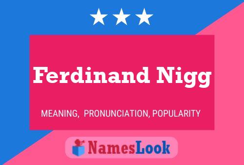 Ferdinand Nigg Namensposter