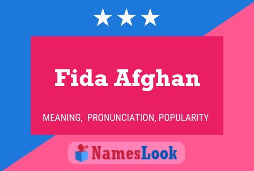 Fida Afghan Namensposter