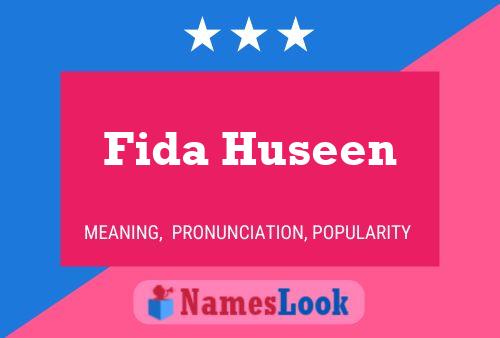 Fida Huseen Namensposter