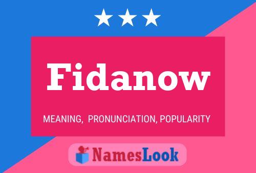 Fidanow Namensposter