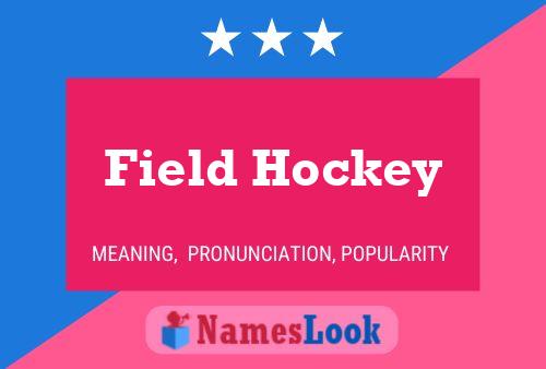 Field Hockey Namensposter