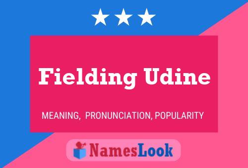 Fielding Udine Namensposter