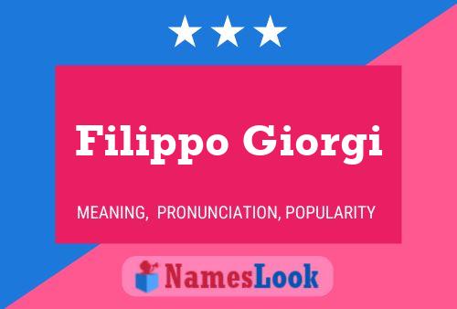 Filippo Giorgi Namensposter