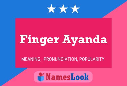 Finger Ayanda Namensposter